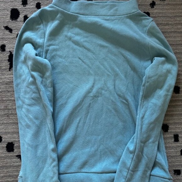 CLEARANCE! Dudley Stephens Brighton Boatneck Top Terry Fleece Nantucket Fog Blue - Picture 3 of 10